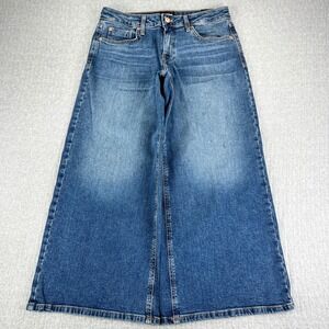 New Fashion Nova Baggy Wide Leg Jeans Women 5 Blue Medium Wash High Rise